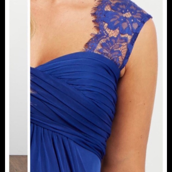 Pink Blush maternity royal blue dress - Picture 3 of 6